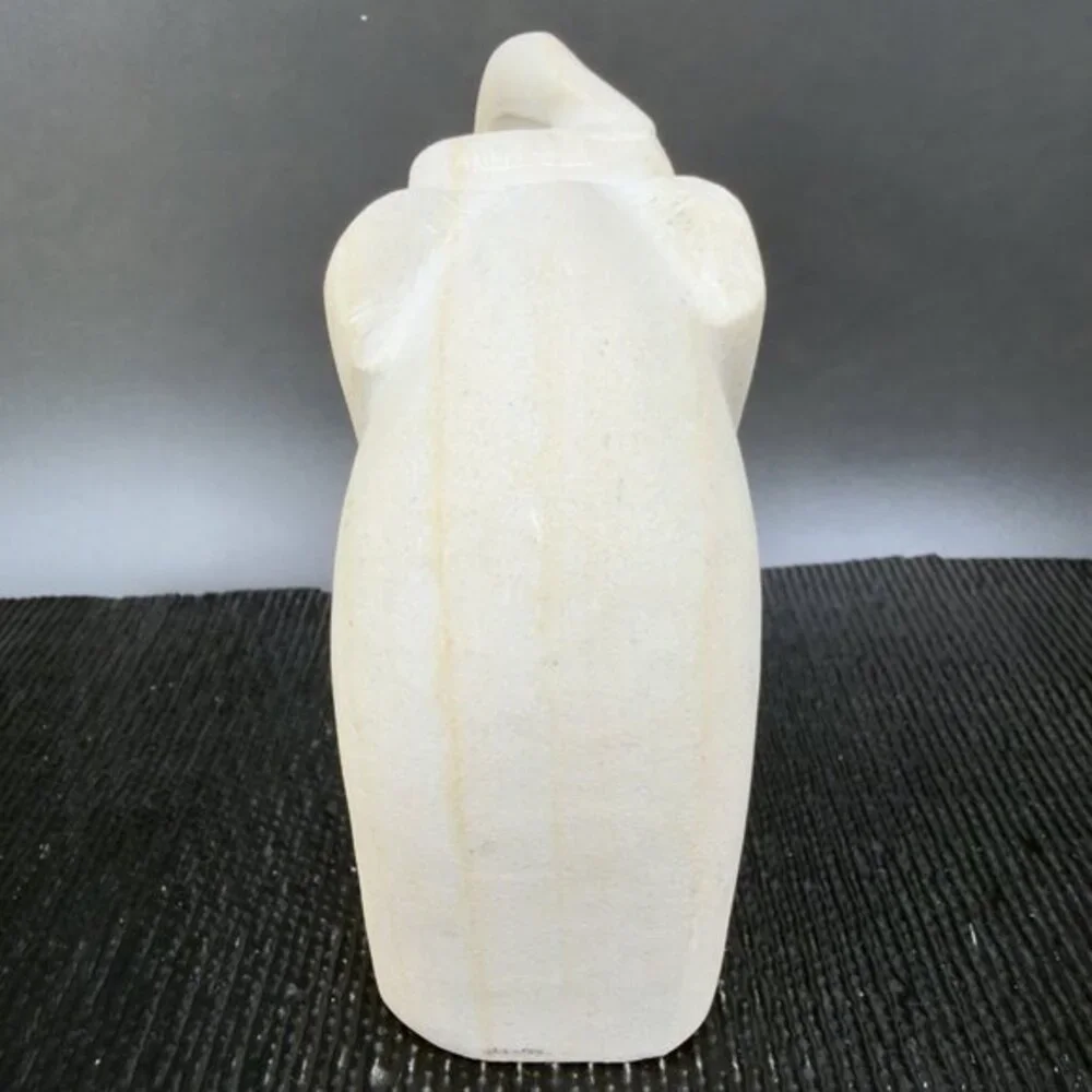 Hand Carved Stone Elephant‎ Primitive Style Heavy Paperweight Figure Decorative